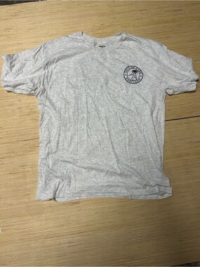 Men's Crewneck Tee in Heather Light Gray with Palm Emblem from Ocean City Md